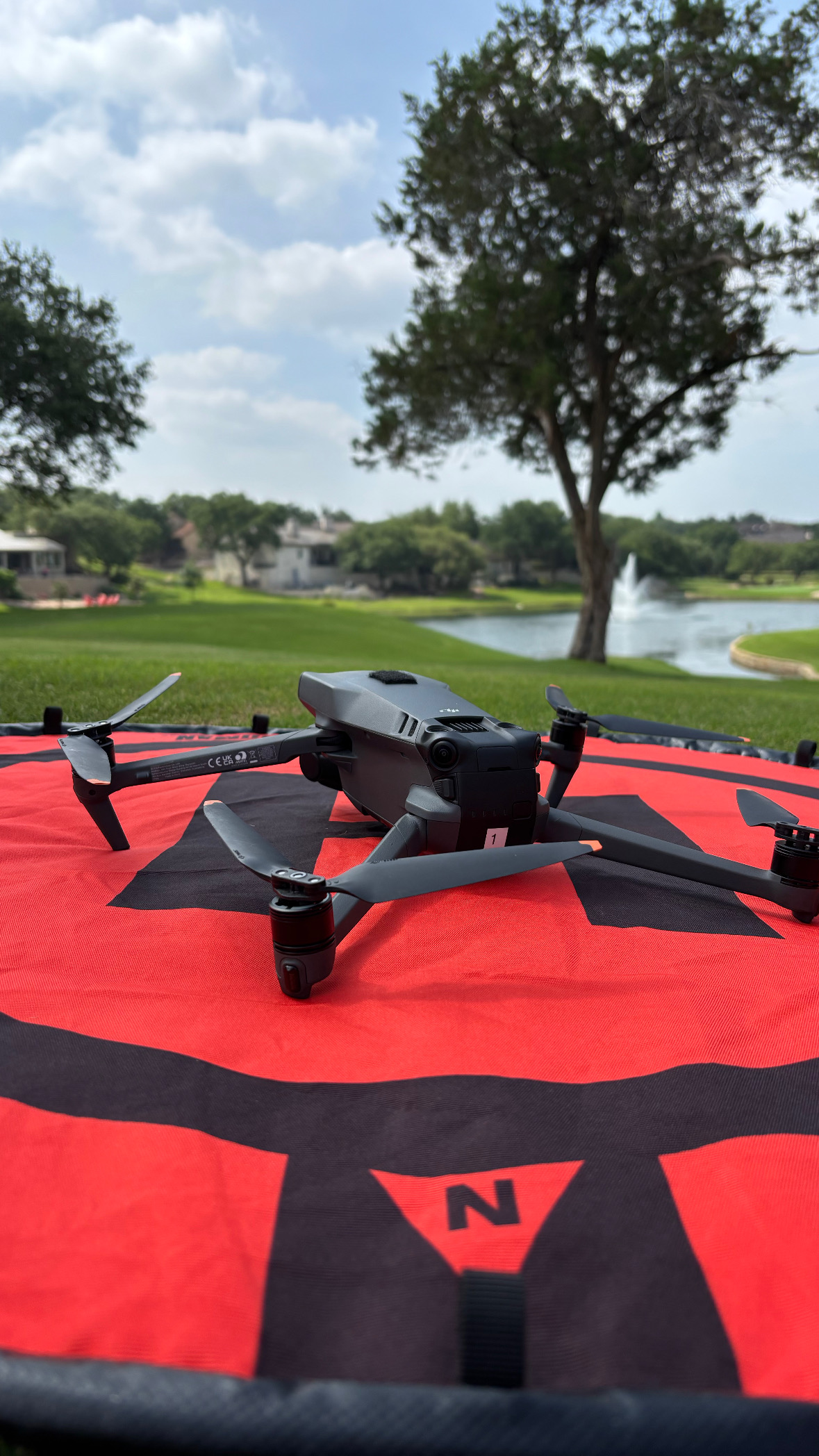 Drone prepared for filming.