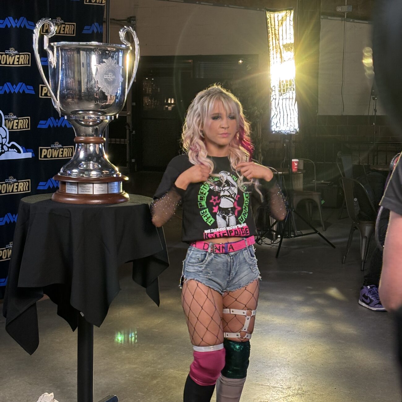 Philip Young filming Kylie Page NWA wrestling and live performance Knoxville cinematographer